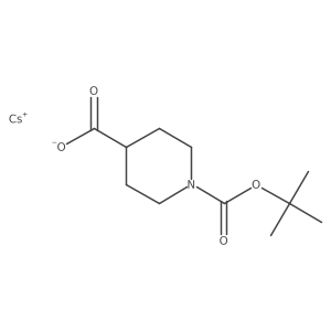 Cesium 1-(tert-butoxycarbonyl)piperidine-4-carboxylate结构式
