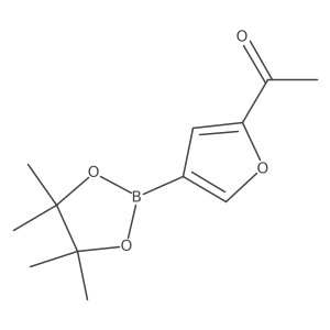 1-(4-(4,4,5,5-Tetramethyl-1,3,2-dioxaborolan-2-yl)furan-2-yl)ethanone结构式