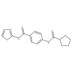4-(Cyclopentanecarbonyl-amino)-n-thiazol-2-yl-benzamide Structure