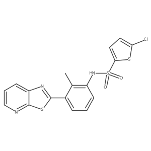 5-chloro-N-(2-methyl-3-(thiazolo[5,4-b]pyridin-2-yl)phenyl)thiophene-2-sulfonamide Structure
