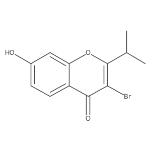 3-Bromo-7-hydroxy-2-isopropyl-chromen-4-one Structure