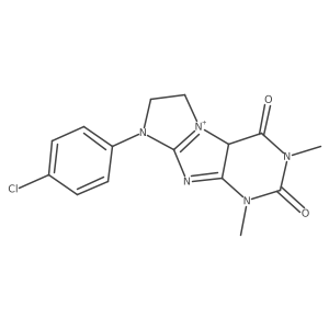 6-(4-chlorophenyl)-2,4-dimethyl-8,9a-dihydro-7H-purino[7,8-a]imidazol-9-ium-1,3-dione结构式
