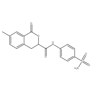 7-methyl-1-oxo-N-(4-sulfamoylphenyl)-3,4-dihydro-1H-isochromene-3-carboxamide Structure