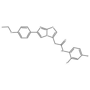 N-(2,4-difluorophenyl)-2-(6-(4-ethoxyphenyl)imidazo[2,1-b]thiazol-3-yl)acetamide结构式