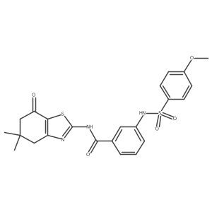 N-(5,5-dimethyl-7-oxo-4,5,6,7-tetrahydrobenzo[d]thiazol-2-yl)-3-(4-methoxyphenylsulfonamido)benzamide Structure