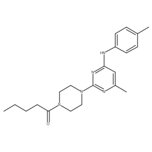 1-(4-(4-Methyl-6-(p-tolylamino)pyrimidin-2-yl)piperazin-1-yl)pentan-1-one Structure