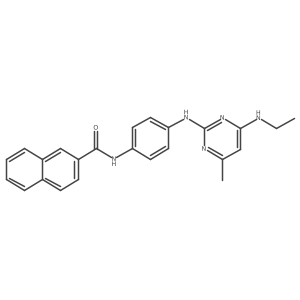 N-(4-((4-(ethylamino)-6-methylpyrimidin-2-yl)amino)phenyl)-2-naphthamide Structure