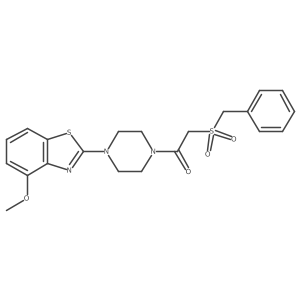 2-(Benzylsulfonyl)-1-(4-(4-methoxybenzo[d]thiazol-2-yl)piperazin-1-yl)ethanone结构式