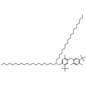 O-[2-(1,1-Dimethylethyl)-4-[[5-(1,1-dimethylethyl)-4-hydroxy-2-methylphenyl]thio]-5-methylphenyl] S,S-dioctadecyl phosphorodithioite Structure