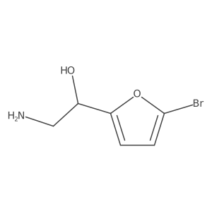 2-Amino-1-(5-bromofuran-2-yl)ethan-1-ol结构式