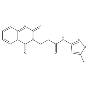 3-(2,4-dioxo-4aH-quinazolin-3-yl)-N-(5-methyl-1,2-oxazol-3-yl)propanamide Structure