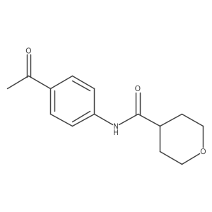 N-(4-Acetylphenyl)tetrahydro-2H-pyran-4-carboxamide Structure
