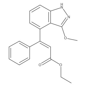 3-(3-Methoxy-1H-indazol-4-yl)-3-phenyl-acrylic acid ethyl ester Structure