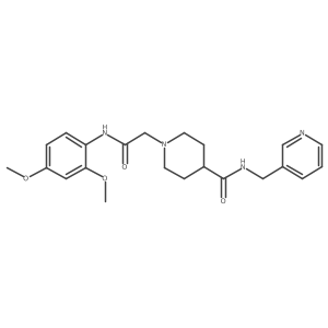 1-(2-((2,4-dimethoxyphenyl)amino)-2-oxoethyl)-N-(pyridin-3-ylmethyl)piperidine-4-carboxamide结构式