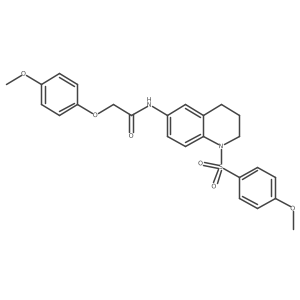 N-[1-(4-methoxybenzenesulfonyl)-1,2,3,4-tetrahydroquinolin-6-yl]-2-(4-methoxyphenoxy)acetamide结构式