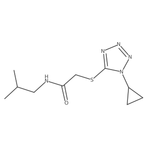 2-((1-Cyclopropyl-1h-tetrazol-5-yl)thio)-N-isobutylacetamide Structure