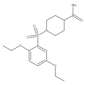 1-[(2,5-Diethoxyphenyl)sulfonyl]piperidine-4-carboxamide结构式