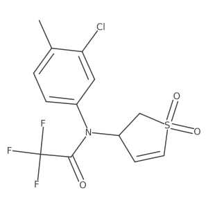 N-(3-chloro-4-methylphenyl)-N-(1,1-dioxido-2,3-dihydrothiophen-3-yl)-2,2,2-trifluoroacetamide Structure