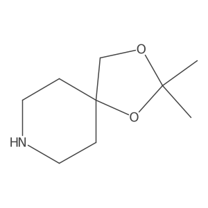 2,2-Dimethyl-1,3-dioxa-8-azaspiro[4.5]decane结构式
