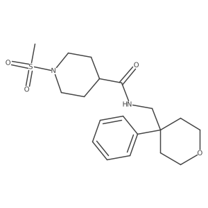 1-methanesulfonyl-N-[(4-phenyloxan-4-yl)methyl]piperidine-4-carboxamide Structure