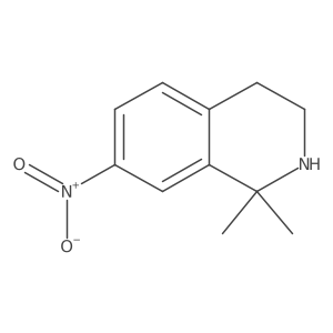 1,1-dimethyl-7-nitro-3,4-dihydro-2H-isoquinoline结构式
