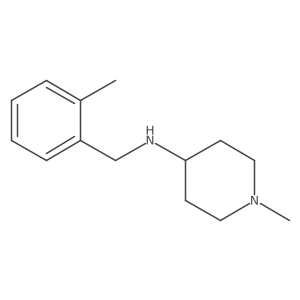 1-methyl-N-[(2-methylphenyl)methyl]piperidin-4-amine结构式