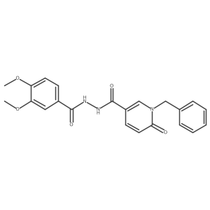 1-benzyl-N'-(3,4-dimethoxybenzoyl)-6-oxo-1,6-dihydropyridine-3-carbohydrazide Structure