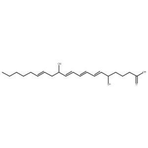 (5S,6Z,8E,10E,12R,14Z)-5,12-dihydroxy(1,2-13C2)icosa-6,8,10,14-tetraenoic acid结构式