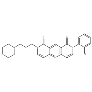 2-(2-chlorophenyl)-8-[3-(morpholin-4-yl)propyl]pyrido[4,3-b][1,6]naphthyridine-1,9(2H,8H)-dione Structure