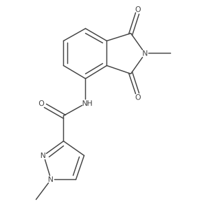 1-methyl-N-(2-methyl-1,3-dioxo-2,3-dihydro-1H-isoindol-4-yl)-1H-pyrazole-3-carboxamide结构式