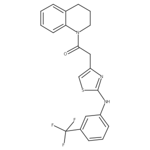 1-(3,4-dihydroquinolin-1(2H)-yl)-2-(2-((3-(trifluoromethyl)phenyl)amino)thiazol-4-yl)ethanone Structure