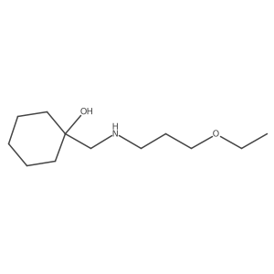 1-(((3-Ethoxypropyl)amino)methyl)cyclohexan-1-ol结构式