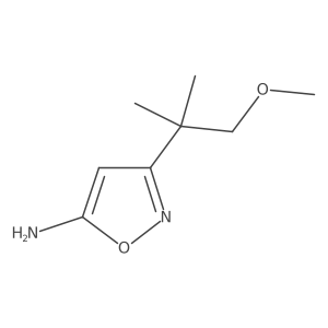 3-(1-Methoxy-2-methylpropan-2-YL)isoxazol-5-amine结构式