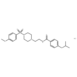 4-isopropoxy-N-(2-(4-((4-methoxyphenyl)sulfonyl)piperazin-1-yl)ethyl)benzamide hydrochloride结构式