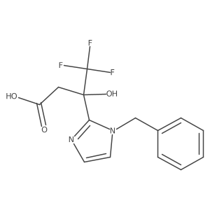3-(1-benzyl-1H-imidazol-2-yl)-4,4,4-trifluoro-3-hydroxybutanoic acid Structure