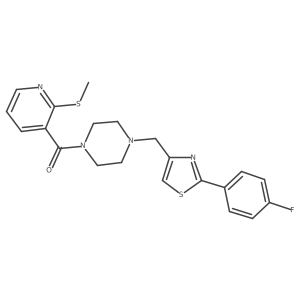 1-{[2-(4-Fluorophenyl)-1,3-thiazol-4-yl]methyl}-4-[2-(methylsulfanyl)pyridine-3-carbonyl]piperazine Structure