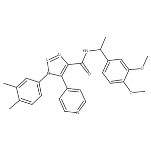 N-[1-(3,4-dimethoxyphenyl)ethyl]-1-(3,4-dimethylphenyl)-5-(pyridin-4-yl)-1H-1,2,3-triazole-4-carboxamide Structure