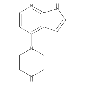 1H-Pyrrolo[2,3-b]pyridine, 4-(1-piperazinyl)-结构式