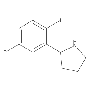 (S)-2-(5-Fluoro-2-iodophenyl)pyrrolidine Structure