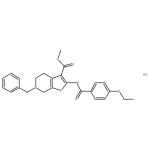 Methyl 6-benzyl-2-(4-ethoxybenzamido)-4,5,6,7-tetrahydrothieno[2,3-c]pyridine-3-carboxylate hydrochloride Structure