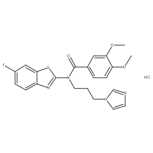 N-(6-fluoro-1,3-benzothiazol-2-yl)-N-[3-(1H-imidazol-1-yl)propyl]-3,4-dimethoxybenzamide hydrochloride Structure