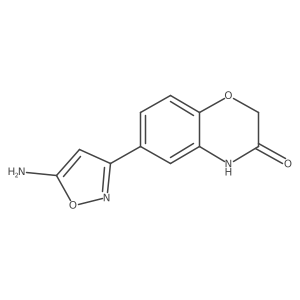 6-(5-aminoisoxazol-3-yl)-2H,4H-benzo[e]1,4-oxazin-3-one结构式