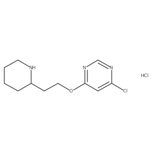 4-Chloro-6-(2-(piperidin-2-yl)ethoxy)pyrimidine hydrochloride结构式