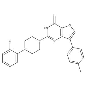 2-[4-(2-chlorophenyl)piperazin-1-yl]-7-(4-methylphenyl)thieno[3,2-d]pyrimidin-4(3H)-one结构式