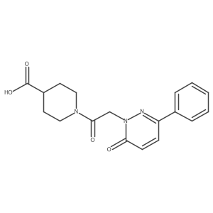 1-[(6-oxo-3-phenylpyridazin-1(6H)-yl)acetyl]piperidine-4-carboxylic acid Structure