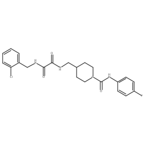 N1-(2-chlorobenzyl)-N2-((1-((4-fluorophenyl)carbamoyl)piperidin-4-yl)methyl)oxalamide结构式