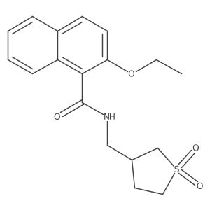 N-((1,1-dioxidotetrahydrothiophen-3-yl)methyl)-2-ethoxy-1-naphthamide结构式