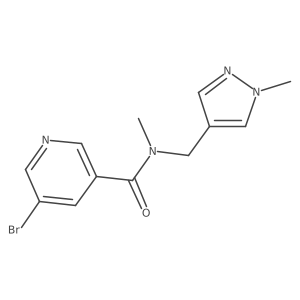 5-Bromo-N-methyl-N-((1-methyl-1h-pyrazol-4-yl)methyl)nicotinamide Structure