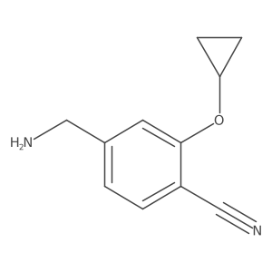 4-(Aminomethyl)-2-cyclopropoxybenzonitrile结构式