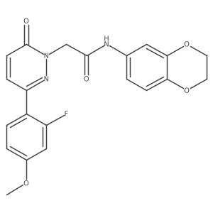 N-(2,3-dihydro-1,4-benzodioxin-6-yl)-2-[3-(2-fluoro-4-methoxyphenyl)-6-oxopyridazin-1(6H)-yl]acetamide结构式